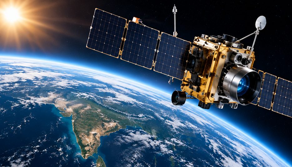Antariksh Labs satellite concept in low Earth orbit above India